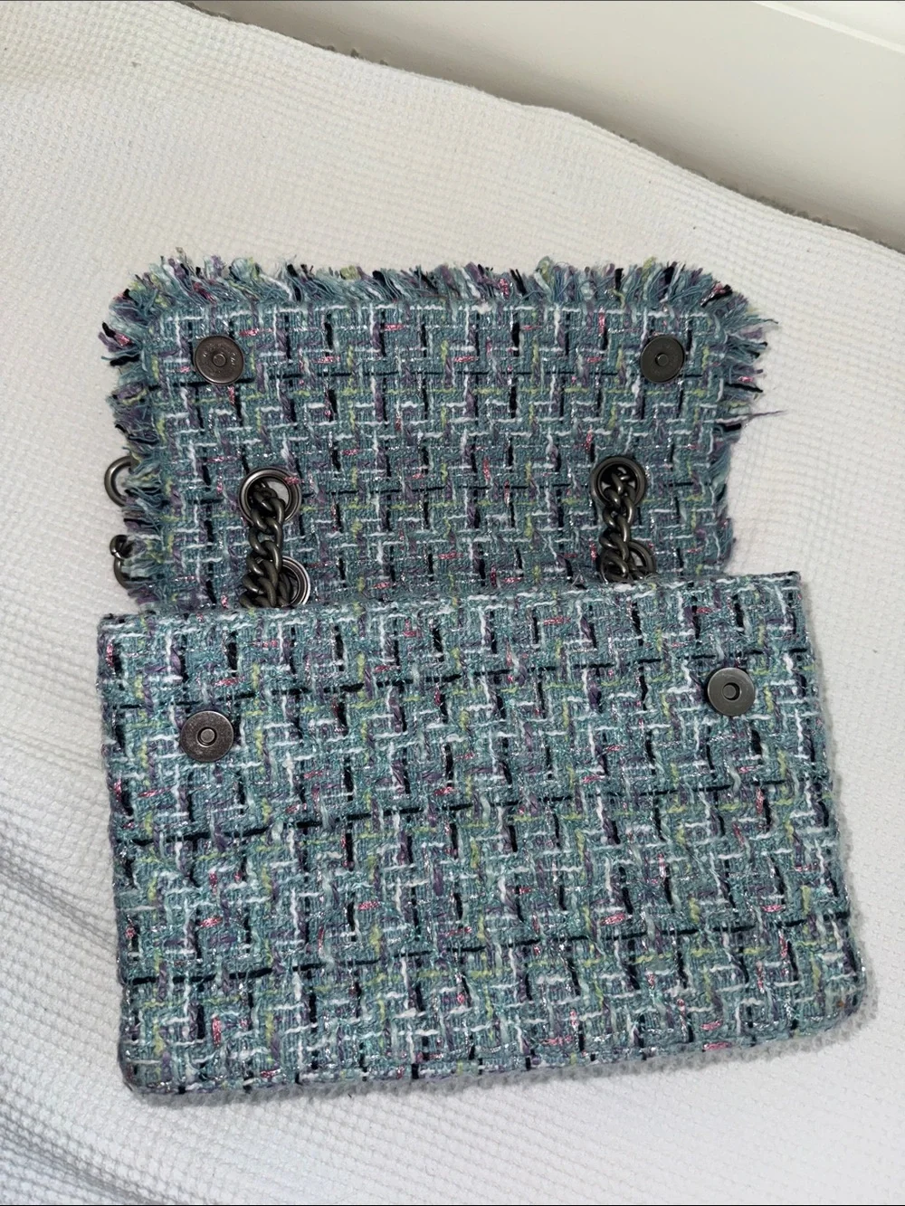 Kurt Geiger London Brixton Tweed Lock Shoulder Bag